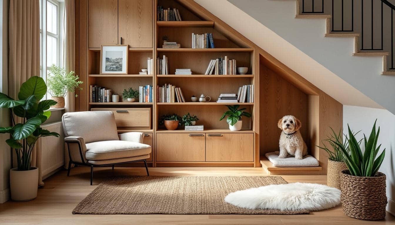 Illustration: Idées inspirantes pour aménager l’espace sous escalier