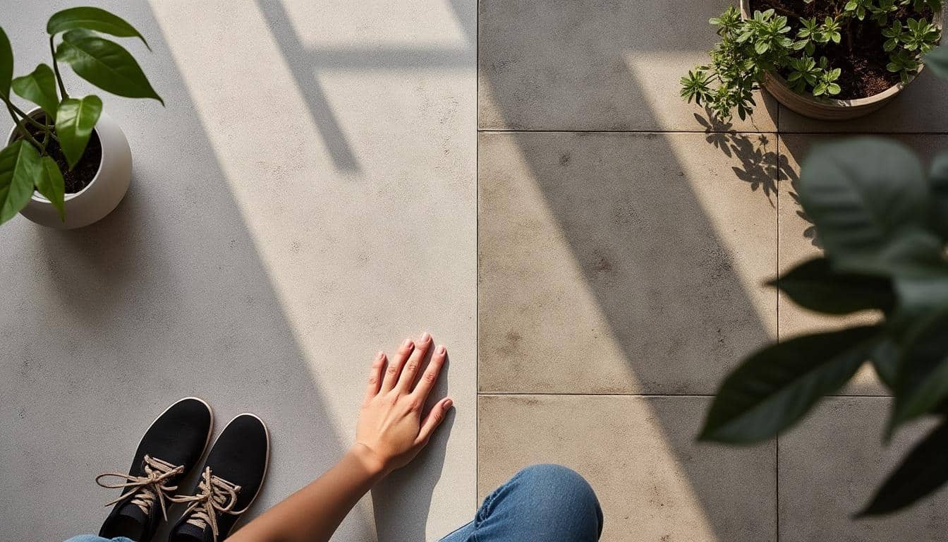 Illustration: Les avantages et inconvénients du béton ciré sur du carrelage