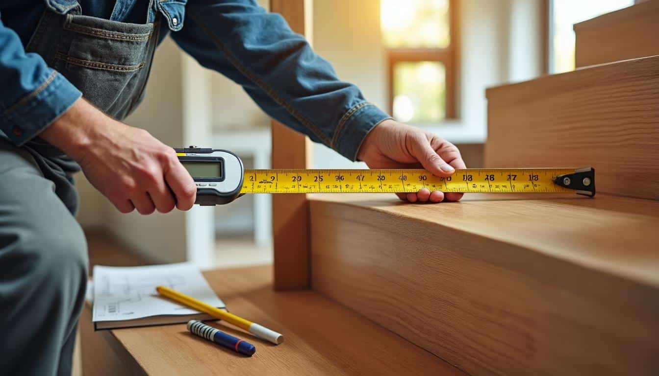 Illustration: Les mesures indispensables pour le calcul d’un escalier