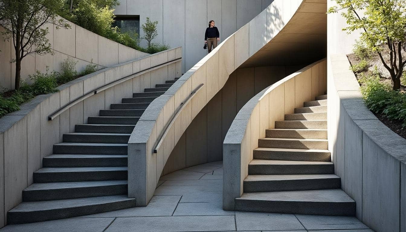 Illustration: Les différents types d’escaliers extérieurs en béton