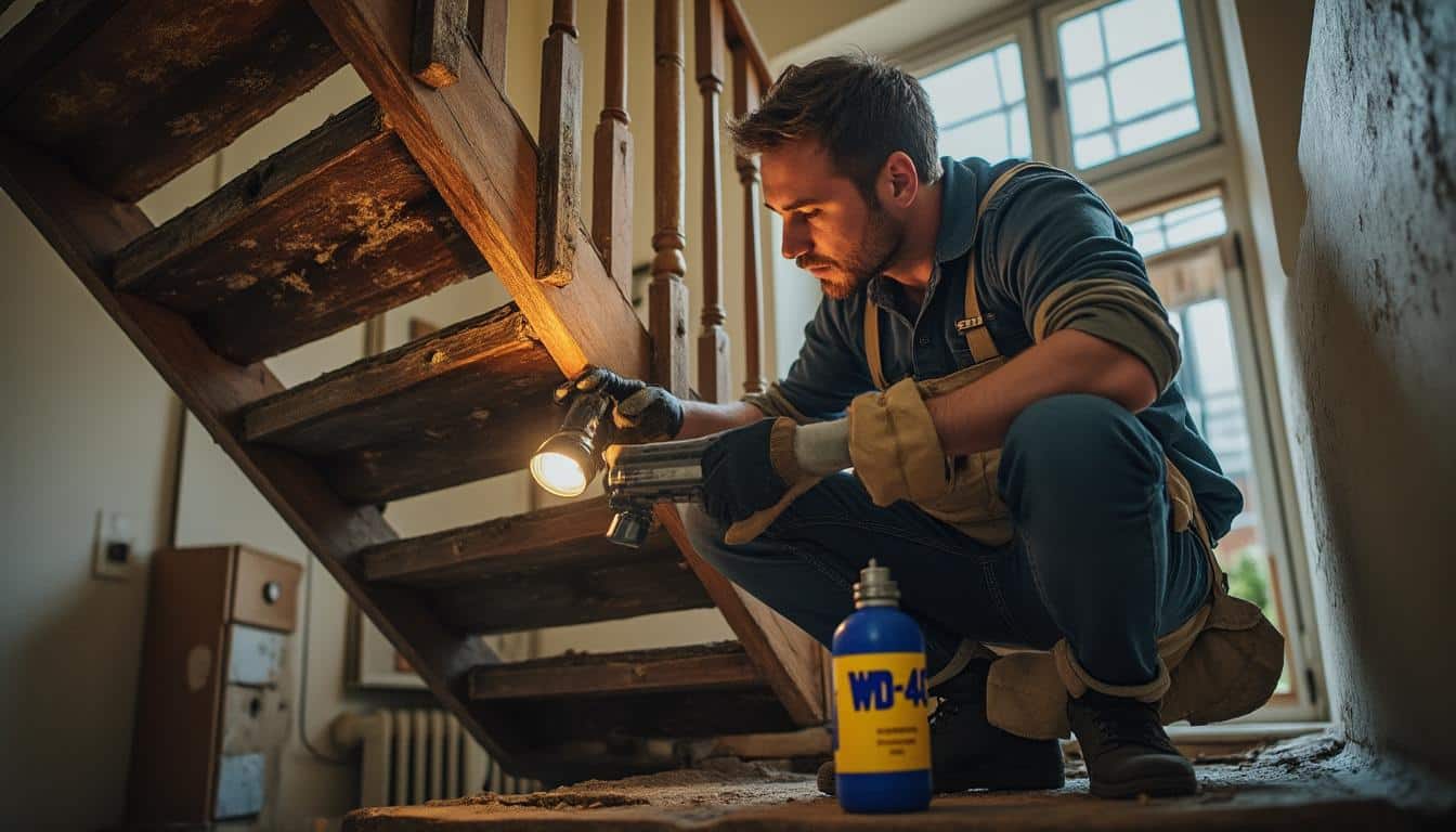 Illustration: Comprendre l’origine du grincement d’un escalier et son diagnostic