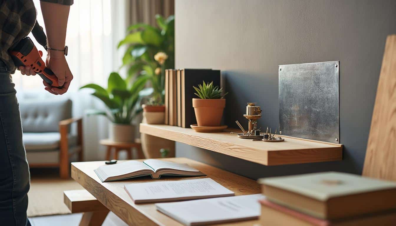 Illustration: Installer une étagère invisible pour livres : guide détaillé et conseils pratiques