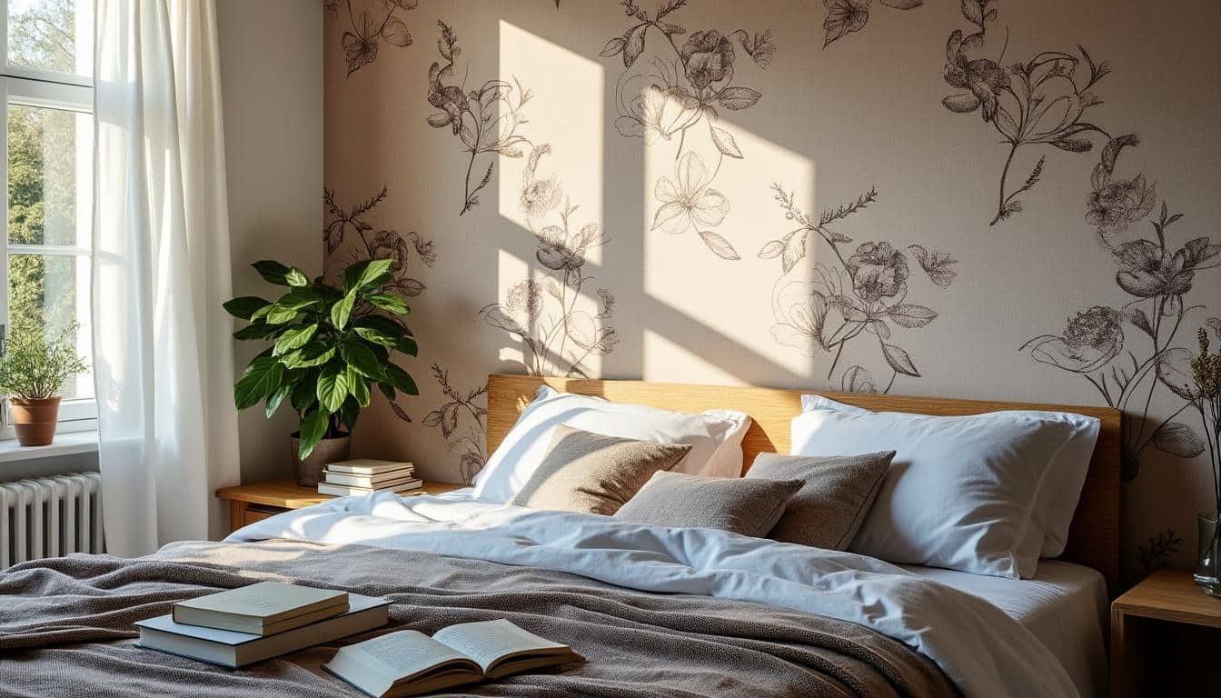 Illustration: Définition et atouts du papier peint en tête de lit