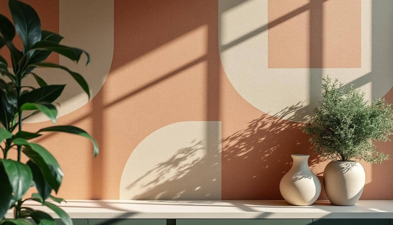 Illustration: Les couleurs et matériaux du papier peint tendance en 2025