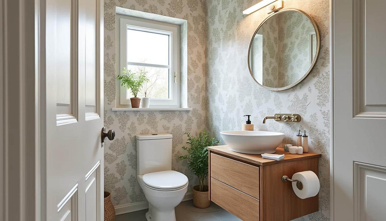 Illustration: Définition et présentation du papier peint pour les toilettes