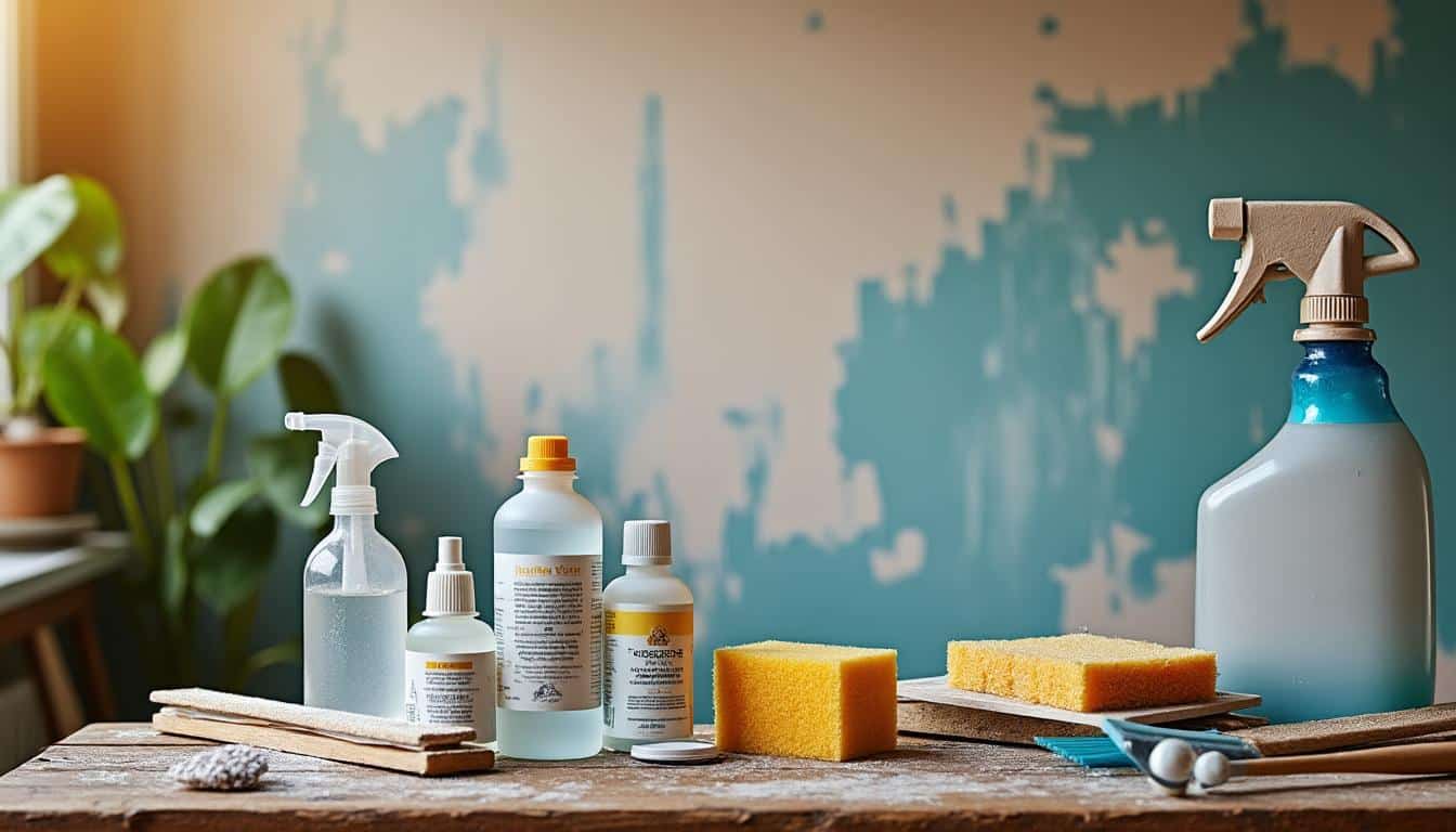 Illustration: Présentation des différents produits pour décoller le papier peint