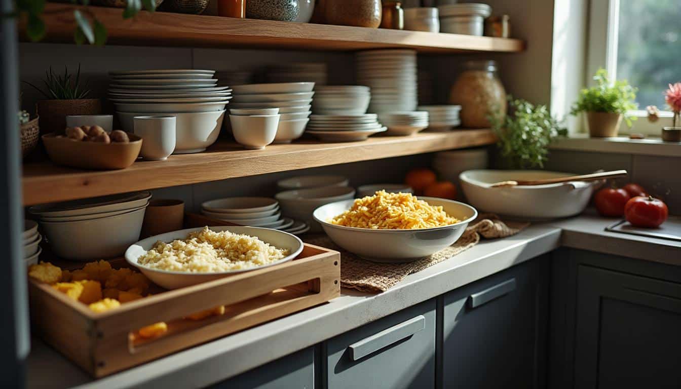 Illustration: Définition et enjeux du rangement de cuisine dans les placards