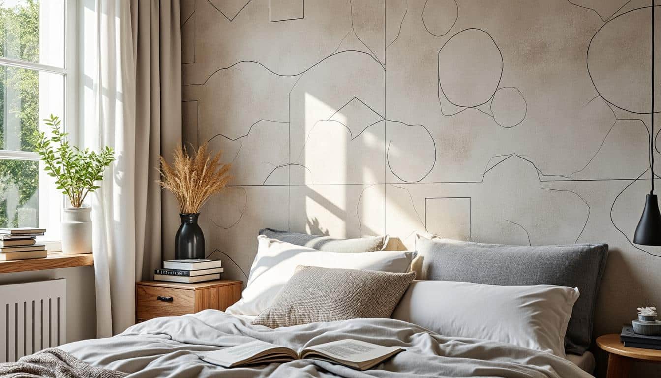 Illustration: Définition et principes de la tête de lit en papier peint