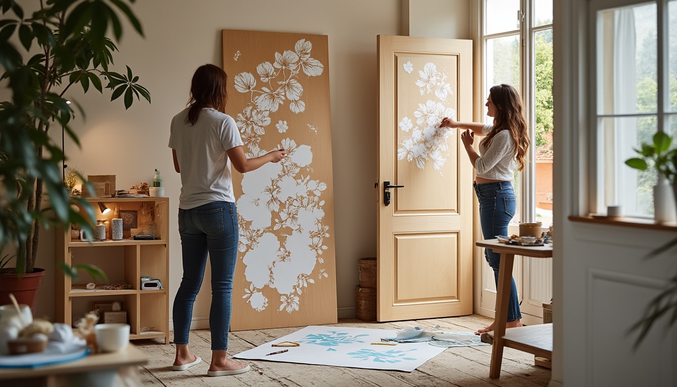 Illustration: Les méthodes pour décorer une porte de placard : matériaux, techniques et possibilités