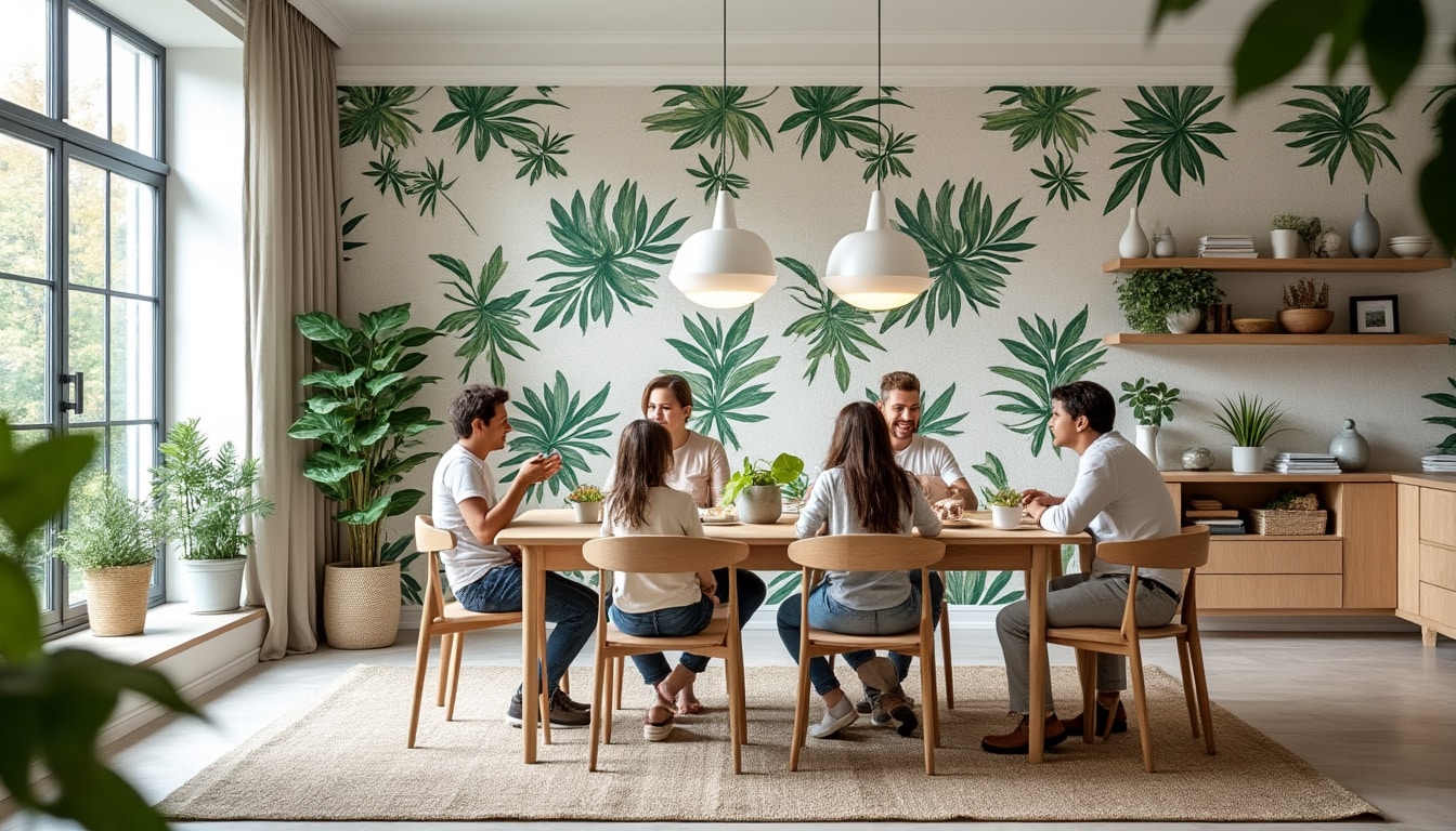 Illustration: Quelles sont les tendances actuelles de papier peint pour le salon et la salle à manger ?