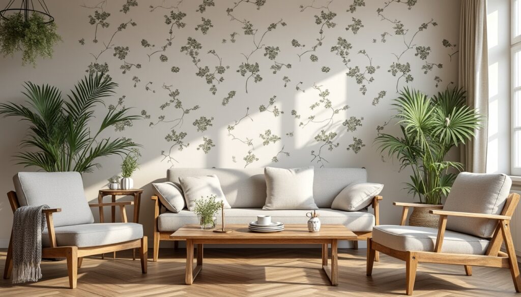 Idées de papier peint pour le salon et la salle à manger : tendances et conseils