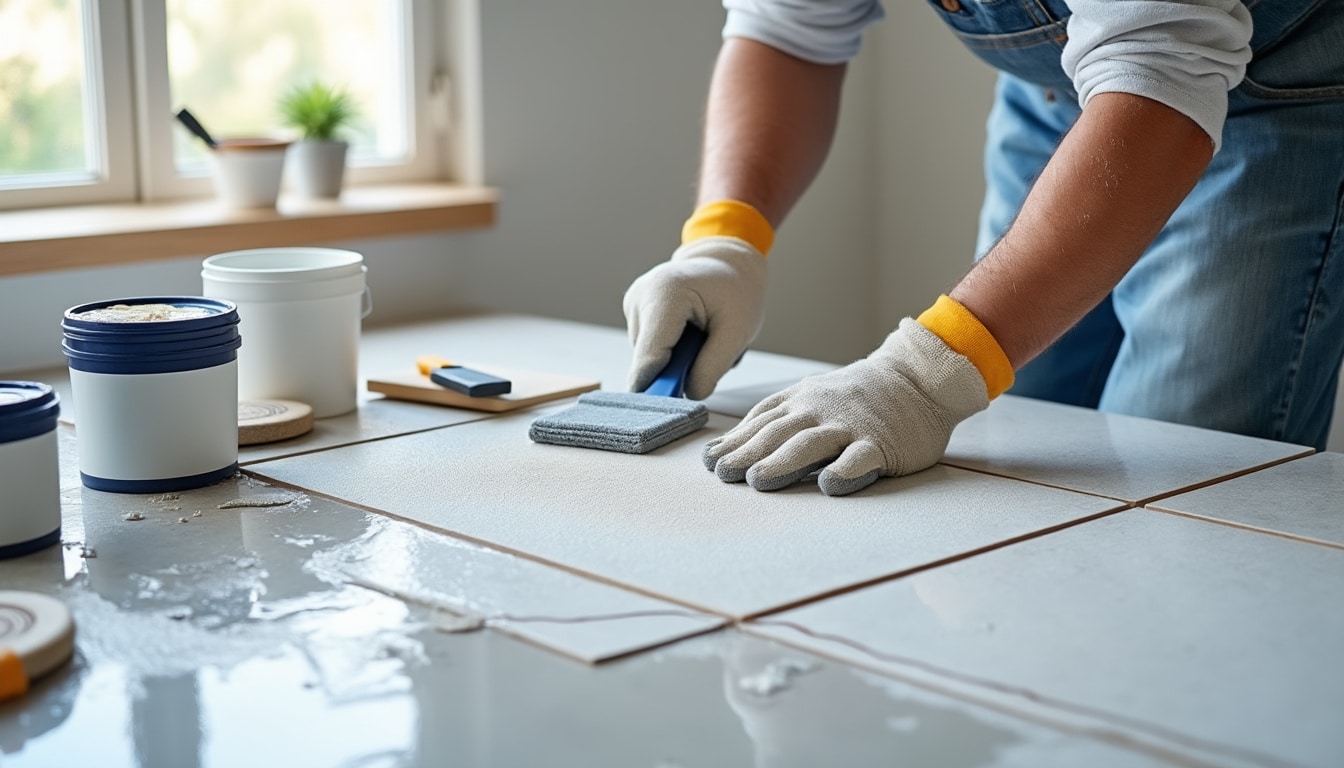 Illustration: Comprendre l’adhésif pour carrelage de salle de bain : définitions, types et usages