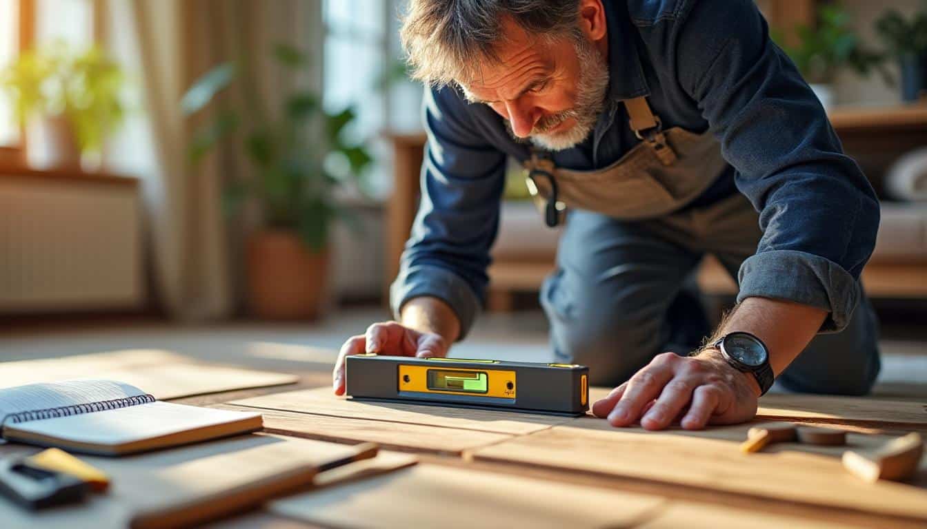 Illustration: Comprendre le phénomène de grincement dans un parquet flottant et l'importance du niveau de correction