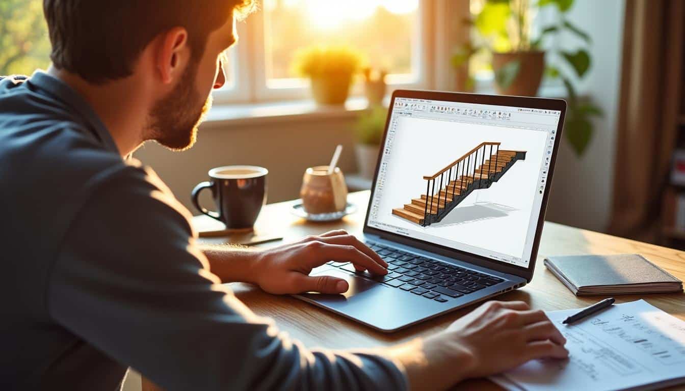 Illustration: Les fondamentaux pour bien démarrer avec un logiciel de dessin d’escalier en 3D gratuit