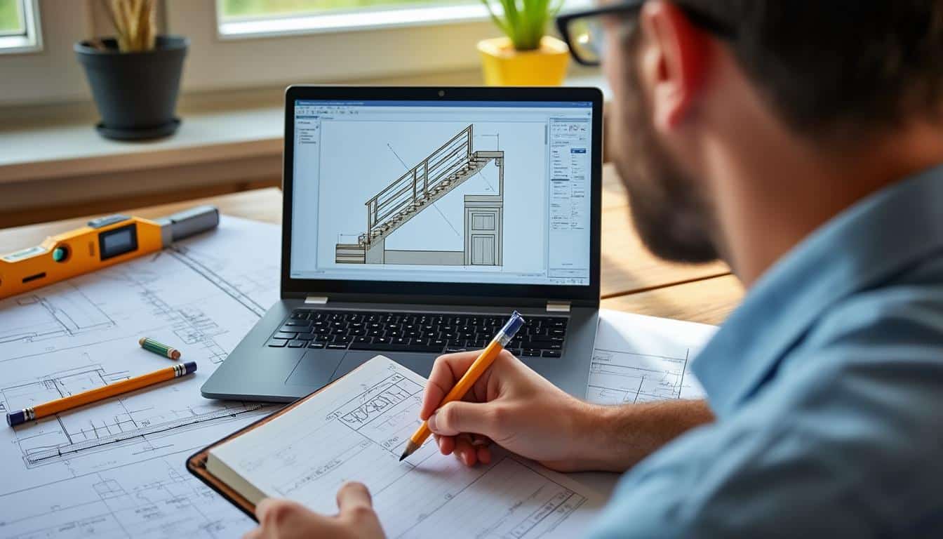 Illustration: Comprendre les bases d’un logiciel de calcul pour escalier 2 quart tournant