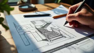 Escaliers dans un plan : guide complet pour une conception réussie