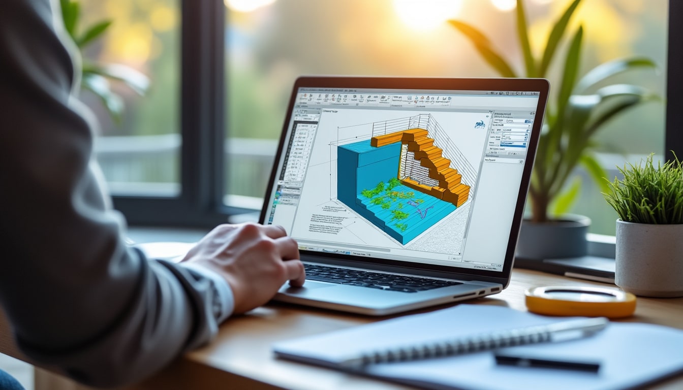 Illustration: Découvrir les meilleurs logiciels gratuits pour calculer un escalier quart tournant