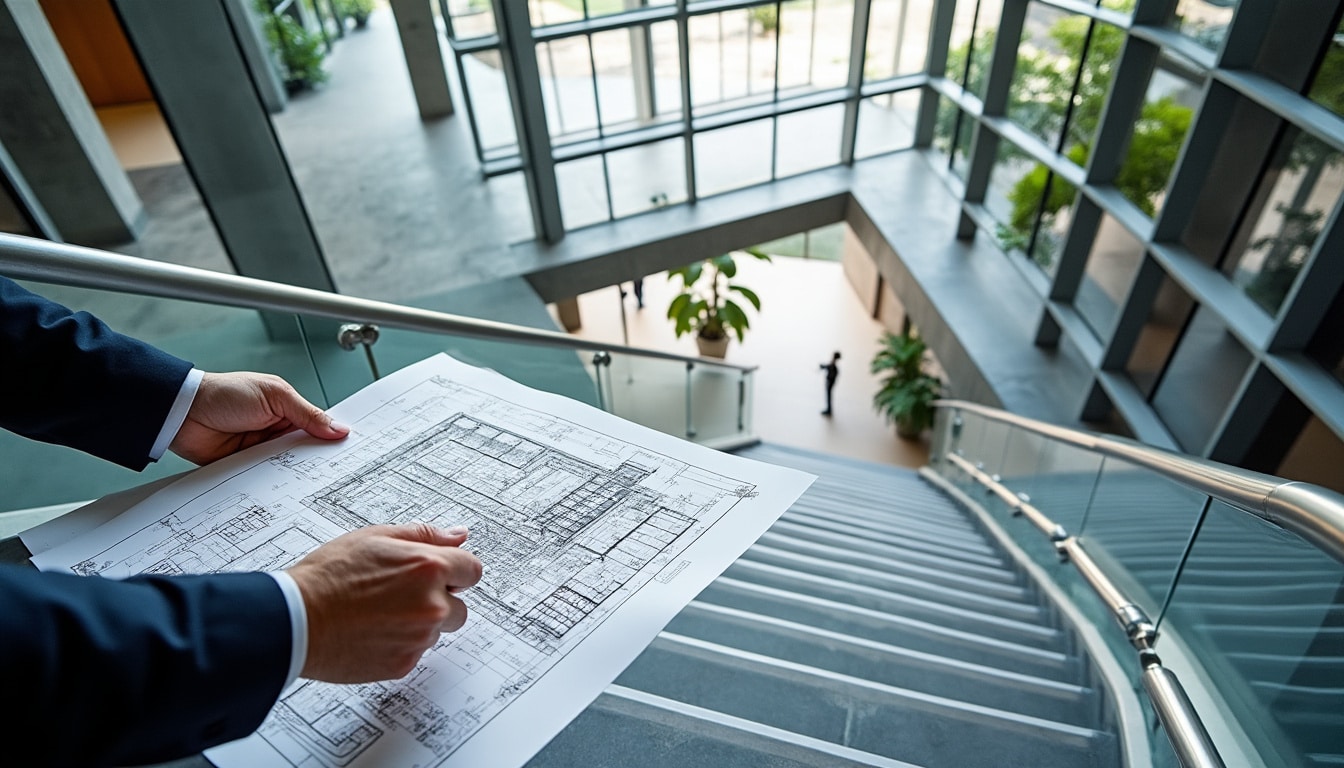 Plan d’escalier métallique : guide complet pour un escalier solide et design
