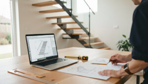 Logiciel de calcul d’escalier : mesures et règle Blondel