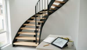 Calcul d’un escalier à deux quarts tournants en ligne
