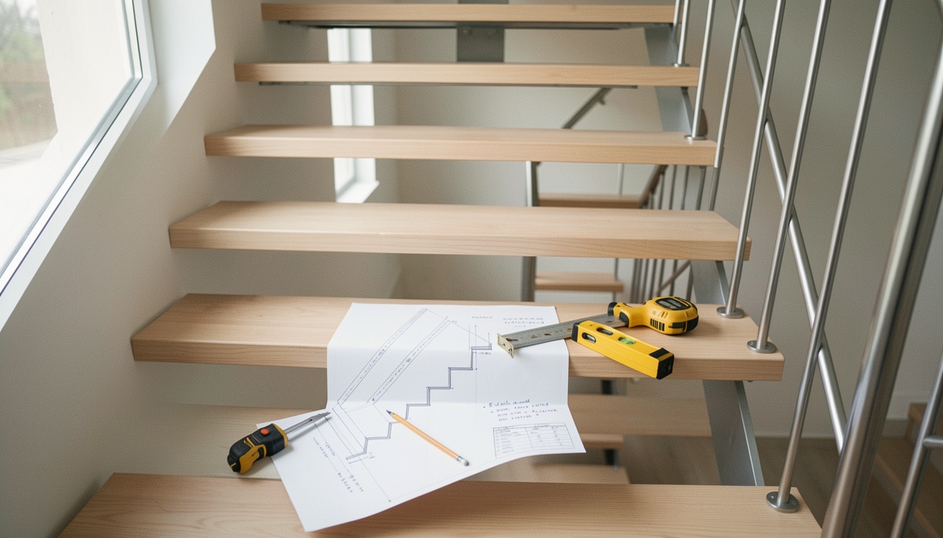 Schéma d’escalier : mesures, calcul et implantation